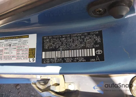 2004 Toyota Prius from USA, damaged, VIN JTDKB20U740047047